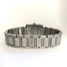 Thumbnail von Cartier Tank Française Quartz 20mm Steel 5.5TCW Full DIAMOND Watch </h1>