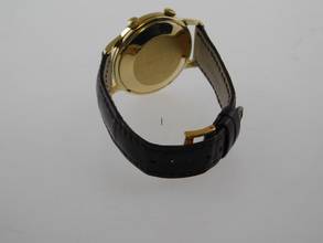 Thumbnail von Jaeger-LeCoultre Memovox 18 Karat Gelbgold Memovox Alarm Jumbo 37 mm Herrenuhr Kaliber P815 im original Zustand </h1>