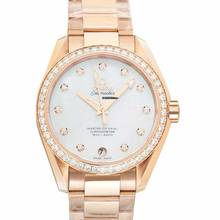  Omega Seamaster Aqua Terra 231.55.39.21.55.001 - Seamaster Automatic Mother of pearl Dial 18kt Rose Gold Ladies Watch </h1> 