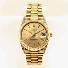 Thumbnail von Rolex PRESIDENT 31mm 18K Yellow Gold Watch FACTORY Diamonds </h1>