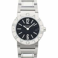  Bulgari Diagono 101354 - Diagono Quartz Black Dial Stainless Steel Ladies Watch </h1> 