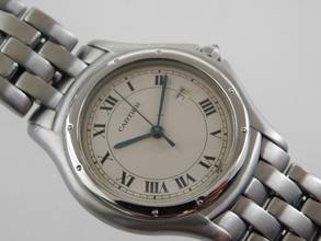 Thumbnail von Cartier Cougar Panthere Cougar Stahl XL mit Datum im Traum Zustand mit original Box