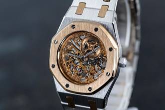 Thumbnail von Audemars Piguet Royal Oak Skeleton | Platinum & Rose Gold | 14794PR | Caliber 2003 | AP Service 2021
