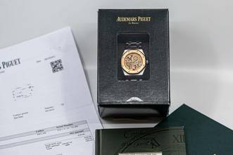 Thumbnail von Audemars Piguet Royal Oak Skeleton | Platinum & Rose Gold | 14794PR | Caliber 2003 | AP Service 2021