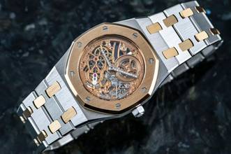 Audemars Piguet Royal Oak Skeleton | Platinum & Rose Gold | 14794PR | Caliber 2003 | AP Service 2021