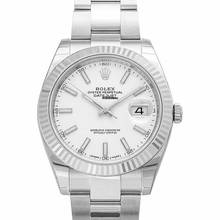  Rolex Datejust 41 126334 - Datejust 41 Stainless Steel Fluted / Oyster / White </h1> 