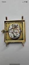 Thumbnail von Jaeger-LeCoultre Classic Cocktail Watch Lapis Damenuhr Vintage massiv 18 Karat Gelbgold mit Lederband