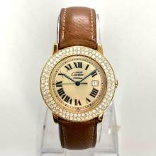 Thumbnail von Cartier RONDE GP Silver 1.35TCW Diamond Watch </h1>