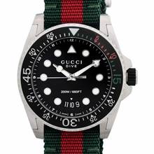  Gucci Dive YA136209A - Dive Black Dial Green and Red Nylon Fabric Strap Men's Watch </h1> 