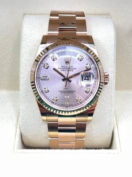  Rolex Day-Date 36 Pink Sundust Diamond Dial NEW UNWORN 2022 Full Set Box&Papers 