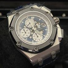 Thumbnail von Audemars Piguet Royal Oak Offshore Chronograph Barrichello II Ltd 150 pcs blue skeleton dial 2009 Platinum TOP </h1>