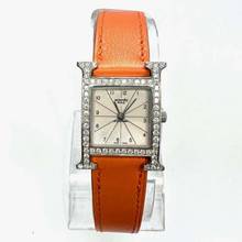 Thumbnail von Hermès Heure H Steel Watch 0.91TCW DIAMOND Bezel </h1>