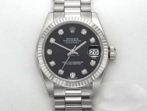 Thumbnail von Rolex Datejust 31 31mm Medium 178279 Weissgold 750 Diamanten Automatik 18kt White Gold President-band Chronometer Oyster Black Dial