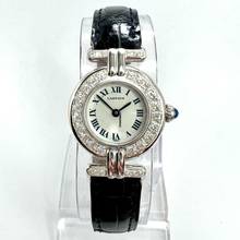 Thumbnail von Cartier VERMEIL COLISÈE 24mm Silver 0.61TCW Diamond Watch </h1>