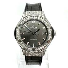  Hublot Classic Fusion 38mm Automatic Titanium 1.83TCW Diamond Watch Skeleton Backcase </h1> 