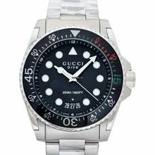  Gucci Dive YA136208A - Dive Quartz Black Dial Stainless Steel Men's Watch </h1> 