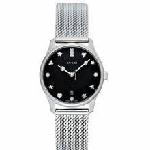  Gucci G-Timeless YA1265001 - G-Timeless Quartz Black Dial Stainless Steel Ladies Watch </h1> 