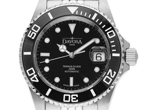  Davosa Ternos Automatic Diver Stahl Keramik Automatik Armband Stahl 40mm Ref.161.555.05 Box&Pap. Full Set Neu 