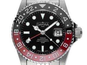  Davosa Ternos Professional TT GMT Stahl Keramik schwarz rot Automatik Armband Stahl 42mm Box&Pap. Full Set Neu 