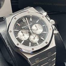 Thumbnail von Audemars Piguet Royal Oak Chronograph 26331ST black 2019 like new unpolished Eu schwarz stahl </h1>