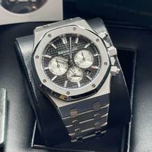 Thumbnail von Audemars Piguet Royal Oak Chronograph 26331ST black 2019 like new unpolished Eu schwarz stahl </h1>