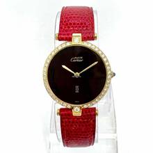  Must de Cartier VERMEIL 30mm Quartz GP Argent ~.78TCW Diamond Watch </h1> 