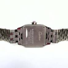 Thumbnail von Cartier Santos Demoiselle Quartz Steel 20mm Watch ~0.7TCW Diamonds </h1>