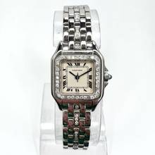 Thumbnail von Cartier Panthère Quartz 23mm Steel 0.55TCW Diamond Watch </h1>
