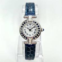 Thumbnail von Cartier VERMEIL COLISÈE 925 Silver 24mm Watch DIAMONDS & Blue SAPPHIRES </h1>