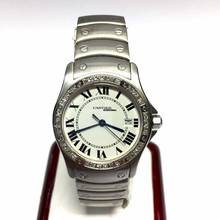 Thumbnail von Cartier Authentic CARTIER COUGER Quartz 30mm Steel Diamond Watch </h1>