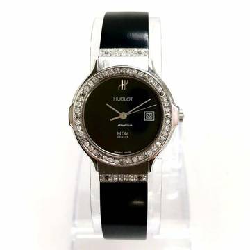  Hublot MDM 1390 Quartz Steel 28mm Watch 0.48TCW DIAMONDS </h1> 