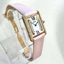 Thumbnail von Cartier Tank Quartz 23mm GP Silver ~.55TCW Diamond Watch Trinity Dial </h1>