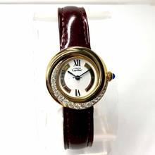 Thumbnail von Cartier VERMEIL 27mm Quartz GP 0.46TCW DIAMOND Watch </h1>