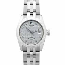 Thumbnail von Tudor Glamour Date 51000-0004 - Glamour Date 26 Stainless Steel Jacquard Silver-Diamond Bracelet Unisex Watch </h1>
