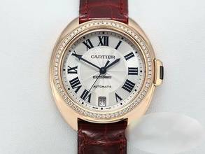 Thumbnail von Cartier Clé de Cartier 35mm Rosegold 750 Diamanten 2015 Leder Damen 18kt Rose Gold </h1>
