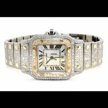 Thumbnail von Cartier Santos Galbée 29mm Quartz 2 Tone 10.20TCW Diamond Watch </h1>
