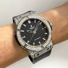 Thumbnail von Hublot Classic Fusion 45mm Automatic Titanium 3.36TCW Diamond Watch SKELETON Backcase </h1>