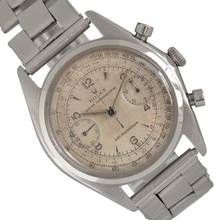 Thumbnail von Rolex Chronograph 4500 Monoblocco Antimagnetic two-body case very rare 1945’s </h1>