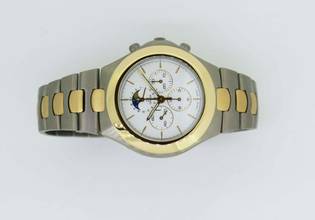 Thumbnail von Omega Speedmaster Teutonic Mondphasen Chronograph Titan / 18Karat Gold TA 345.0810
