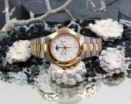  Omega Speedmaster Teutonic Mondphasen Chronograph Titan / 18Karat Gold TA 345.0810 