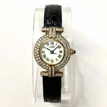 Thumbnail von Cartier VERMEIL COLISÈE Quartz 24mm GoldPlated Argent 0.89TCW DIAMOND Watch </h1>