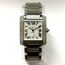 Thumbnail von Cartier Tank Française Automatic 28mm Steel 0.85TCW DIAMOND Watch </h1>
