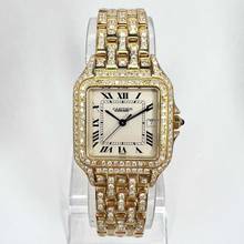 Thumbnail von Cartier Panthère 27mm Quartz 18K Yellow Gold 6.1TCW Diamond Watch </h1>