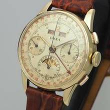 Thumbnail von Doxa Chronograph Calendar Moon 18k Gold Valjoux 730/88 </h1>