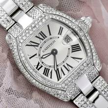 Thumbnail von Cartier Roadster Quartz 31mm Steel ~6TCW Diamond Watch </h1>