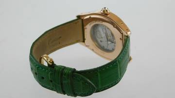 Thumbnail von Cartier Tortue 18 Karat Rosegold Tortue XL Herrenuhr Handaufzug mit original Brillant Besatz 34 x 43 mm </h1>