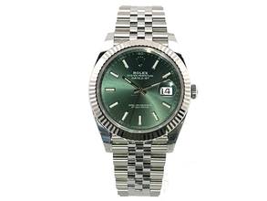 Thumbnail von Rolex Datejust 41 Edelstahl Weißgold 126334 Mint Green Jubile-Band </h1>