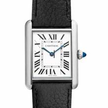 Thumbnail von Cartier Tank WSTA0041 - Tank Quartz Silver Dial Stainless Steel Ladies Watch </h1>