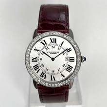 Thumbnail von Cartier Ronde Solo de Cartier Date 36mm Quartz Steel 1TCW DIAMOND Watch </h1>