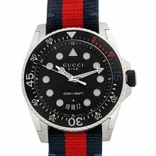  Gucci Dive YA136210 - Dive Quartz Black Dial Stainless Steel Men's Watch </h1> 